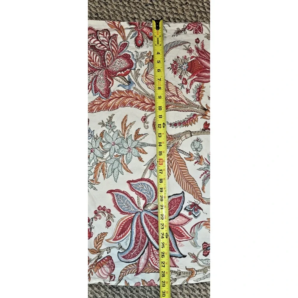 Pottery Barn Paisley Medallion Euro Pillow Sham Organic Cotton 28x28 Cottagecore